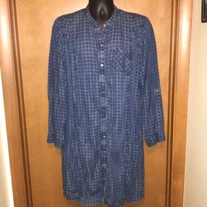 J Jill denim button front dress L